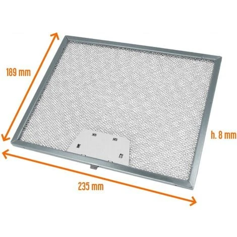 Filtro Cappa Metallico Alluminio Antigrasso 235x189x8 Mm FABER ARISTON ELICA TURBOAIR 4 Filtro Cappa Metallico Alluminio Antigrasso 235x189x8 Mm FABER ARISTON ELICA TURBOAIR - immagine 2