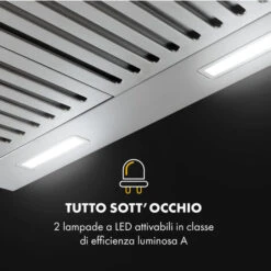 Klarstein Purista Americana, Cappa Aspirante, Filtro Baffle, 306 M³/h 11 Klarstein Purista Americana, Cappa Aspirante, Filtro Baffle, 306 M³/h -Fornello Italia 27717633 5