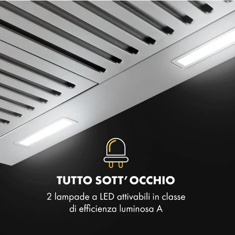 Klarstein Purista Americana, Cappa Aspirante, Filtro Baffle, 306 M³/h 7 Klarstein Purista Americana, Cappa Aspirante, Filtro Baffle, 306 M³/h - immagine 5