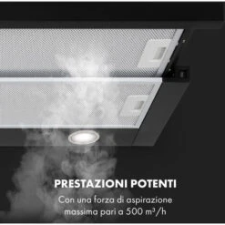 Klarstein Mariana 60 Cappa A Schermo Piatto 500 M³/h Di Scarico LED 9 Klarstein Mariana 60 Cappa A Schermo Piatto 500 M³/h Di Scarico LED -Fornello Italia 30541324 3