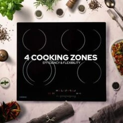 AREBOS Piano Cottura In Vetroceramica 4 Zone Di Cottura 59 Cm 7200W -Fornello Italia 31842315 4