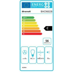 Cappuccio Visiera 60cm 321m3/h Nero - Bhc9602b - Brandt -Fornello Italia 34740530 2