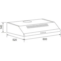 Cappuccio Visiera 60cm 344m3 / H Acciaio Inox - Ahc640ix - Airlux -Fornello Italia 34740955 3