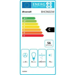 Cappuccio Visiera 60cm 321m3/h Bianco - Bhc9602w - Brandt 5 Cappuccio Visiera 60cm 321m3/h Bianco - Bhc9602w - Brandt -Fornello Italia 35017854 2