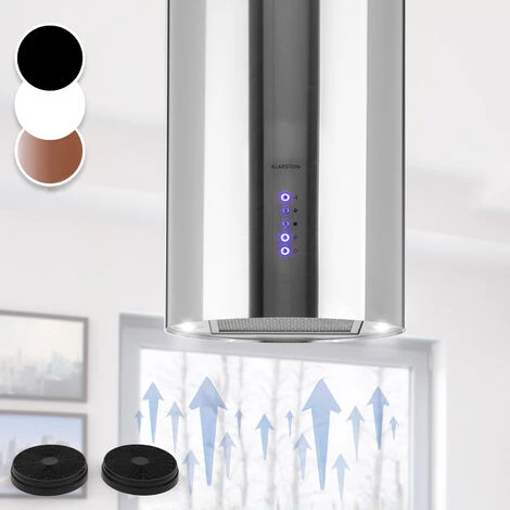 Klarstein Beretta Cappa A Isola Ø35cm Scarico/Ricircolo 650m³/h LED Acciaio Inox 3 Klarstein Beretta Cappa A Isola Ø35cm Scarico/Ricircolo 650m³/h LED Acciaio Inox