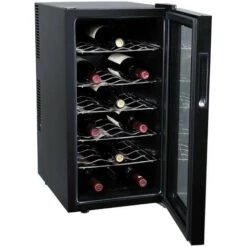 Cantina Refrigerante Vino Cantinetta Frigo Elettrica 18 Bottiglie 52Lt 70W Nero
