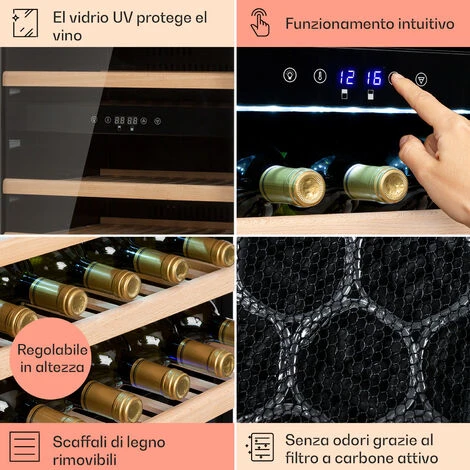 Klarstein Vinsider 41D Built-In Duo Quartz Edition Frigorifero Per Vini Da Incasso 7 Klarstein Vinsider 41D Built-In Duo Quartz Edition Frigorifero Per Vini Da Incasso - immagine 5