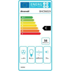 Cappuccio Visiera 60cm 321m3/h In Acciaio Inox - Bhc9602x - Brandt 5 Cappuccio Visiera 60cm 321m3/h In Acciaio Inox - Bhc9602x - Brandt -Fornello Italia 39021687 2