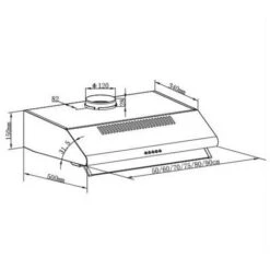Cappuccio Visiera 60cm 66db 195m3/h Acciaio Inox - Ah1416 - Amica -Fornello Italia 39437733 3