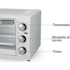 Forno Elettrico 1300W 20L Temperatura Regolabile 230 Inclusi Vassoio Griglia -Fornello Italia 39508112 3