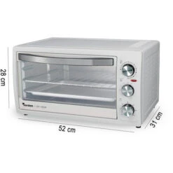 Forno Elettrico 35L 1500W Statico Ventilato Timer Vassoio Griglia Colore Bianco -Fornello Italia 39916635 4