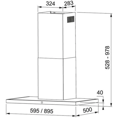 Franke ARNO 90 XS/BK Cappa A Parete 90 Cm 530 Mc/h Inox Satinato Finitura Cristallo Nero 325.0608.800 4 Franke ARNO 90 XS/BK Cappa A Parete 90 Cm 530 Mc/h Inox Satinato Finitura Cristallo Nero 325.0608.800 - immagine 2
