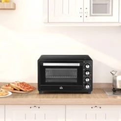 HOMCOM Fornetto Elettrico 32L Regolazione Temperatura E Timer, 3 Modalità Di Cottura E Accessori, 52.2x38.1x33.5cm - Nero -Fornello Italia 42725657 2