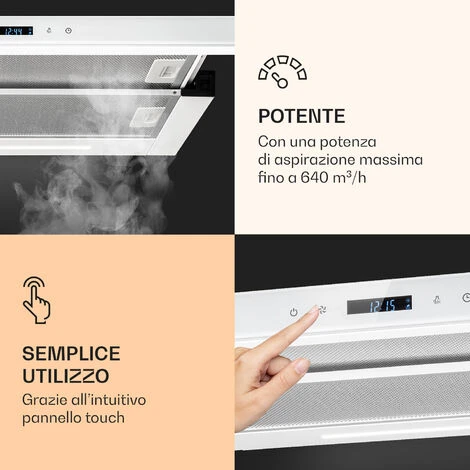Klarstein Mariana Neo 60, Cappa A Schermo Piatto, 60 Cm, Scarico, LED, 640 M³/h 6 Klarstein Mariana Neo 60, Cappa A Schermo Piatto, 60 Cm, Scarico, LED, 640 M³/h - immagine 4