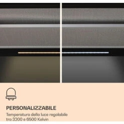 Klarstein Mariana Neo 60, Cappa A Schermo Piatto, 60 Cm, Scarico, LED, 640 M³/h 9 Klarstein Mariana Neo 60, Cappa A Schermo Piatto, 60 Cm, Scarico, LED, 640 M³/h -Fornello Italia 42753527 3