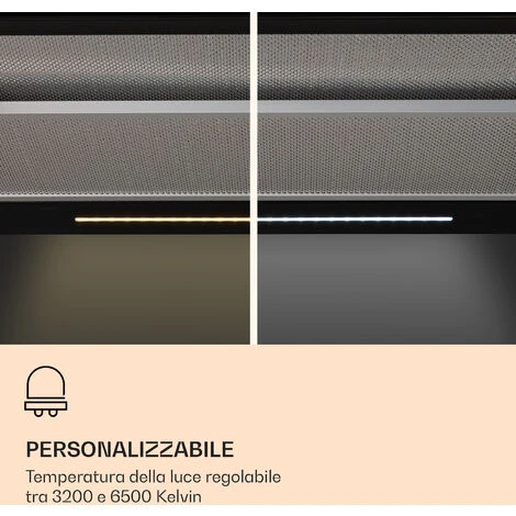 Klarstein Mariana Neo 60, Cappa A Schermo Piatto, 60 Cm, Scarico, LED, 640 M³/h 5 Klarstein Mariana Neo 60, Cappa A Schermo Piatto, 60 Cm, Scarico, LED, 640 M³/h - immagine 3