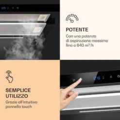 Klarstein Mariana Neo 60, Cappa A Schermo Piatto, 60 Cm, Scarico, LED, 640 M³/h 10 Klarstein Mariana Neo 60, Cappa A Schermo Piatto, 60 Cm, Scarico, LED, 640 M³/h -Fornello Italia 42753527 4