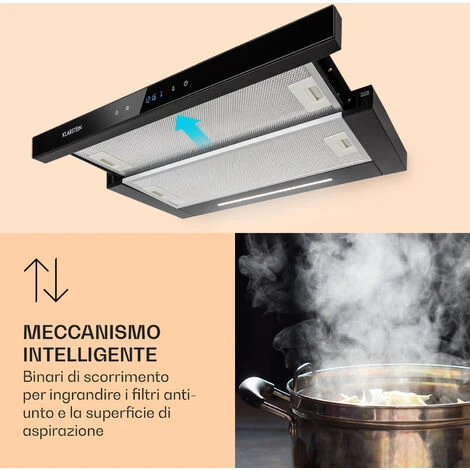 Klarstein Mariana Neo 60, Cappa A Schermo Piatto, 60 Cm, Scarico, LED, 640 M³/h 7 Klarstein Mariana Neo 60, Cappa A Schermo Piatto, 60 Cm, Scarico, LED, 640 M³/h - immagine 5