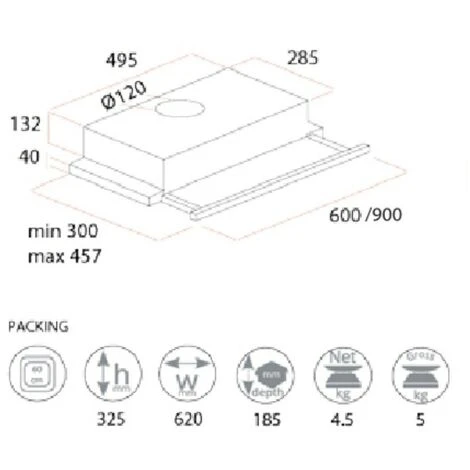 GRUPPO CAPPA 90 CENTIMETRI F3 INOX – EFFEZETA 4 GRUPPO CAPPA 90 CENTIMETRI F3 INOX – EFFEZETA - immagine 2