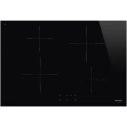 Smeg SI2741D Piano Cottura A Induzione In Vetroceramica Semifilo 4 Zone 75 Cm Touch Control 9 Livelli Di Potenza Nero