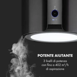 Klarstein Skyfall Smart Island Cappa Aspirante A Isola, Ø45cm, A Ricircolo D'aria, 402m³/ora, LED -Fornello Italia 47479856 3