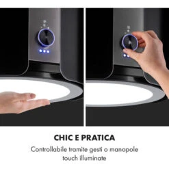 Klarstein Skyfall Smart Island Cappa Aspirante A Isola, Ø45cm, A Ricircolo D'aria, 402m³/ora, LED -Fornello Italia 47479856 4