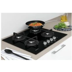 Indesit ING 61T/BK Piano Cottura A Gas 4 Zone Griglietin Ghisa 59 Cm Nero -Fornello Italia 50194676 3