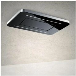 Baraldi 01STVSO090STB80 Cappa Da Soffitto Stivia 4 Velocita' Comandi Da Remoto Con Telecomando 90 Cm Nero/Inox