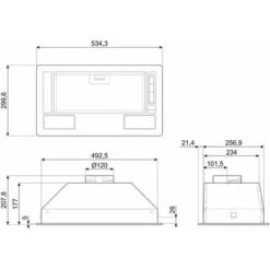 Smeg KSG52HE Cappa Da Incasso A Gruppo Aspirante Estetica Universale Classe Energetica D 3 Velocita' Illuminazione LED 54 Cm Silver -Fornello Italia 50247735 4