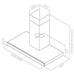 Cappa Da Parete Decorativa 90cm 69db 581m3/h Nero/acciaio Inossidabile - Prf0104626a - Elica 9 Cappa Da Parete Decorativa 90cm 69db 581m3/h Nero/acciaio Inossidabile - Prf0104626a - Elica -Fornello Italia 50743843 4