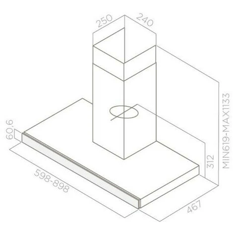 Cappa Da Parete Decorativa 90cm 69db 581m3/h Nero/acciaio Inossidabile - Prf0104626a - Elica 6 Cappa Da Parete Decorativa 90cm 69db 581m3/h Nero/acciaio Inossidabile - Prf0104626a - Elica - immagine 4