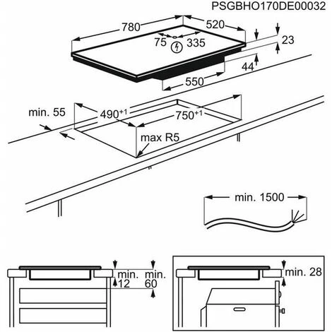 Electrolux EIL83443BW Serie 600 Bridge Piano Cottura A Induzione 4 Zone 80 Cm Comandi Slider Touch Bianco 5 Electrolux EIL83443BW Serie 600 Bridge Piano Cottura A Induzione 4 Zone 80 Cm Comandi Slider Touch Bianco - immagine 3