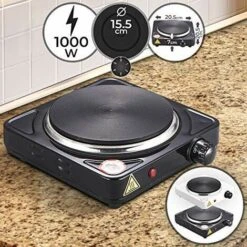 Nova Fornello Elettrico Piastra Da Viaggio Campeggio Portatile Ghisa 5 Lvl Di Potenza Colore : Nero 8 Nova Fornello Elettrico Piastra Da Viaggio Campeggio Portatile Ghisa 5 Lvl Di Potenza Colore : Nero -Fornello Italia 53989546 3