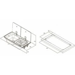 Piano Cottura Fl1402 2F Sx 716X340X150 -Fornello Italia 55923487 2