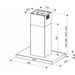 Faber Cappa Cucina Stilo Comfort Isola 90 Cm Acciaio Inox -Fornello Italia 55946109 2