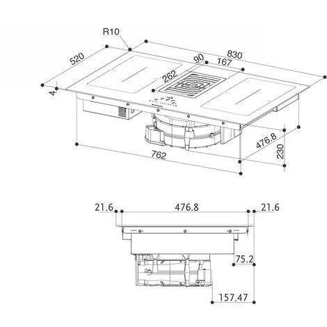 Faber Cappa Cucina Con Piano Cottura Galileo Smart Filtrante 83 Cm Nero 7 Faber Cappa Cucina Con Piano Cottura Galileo Smart Filtrante 83 Cm Nero - immagine 5