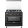 DeLonghi De Longhi PEMA 965 C ED Linea Country Cucina A Gas Libera Installazione Forno Elettrico 5 Fuochi Griglie In Ghisa Classe Energetica A Bruciatore Tripla Corona Coperchio In Cristallo 6 Funzioni 90 Cm A -Fornello Italia 59673204 1