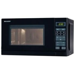 Sharp R-242 BKW Forno A Microonde Capacità 20 Litri Potenza 800W 8 Programmi Automatici 11 Livelli Di Potenza Nero