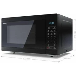 Sharp YC-MG51EB Forno A Microonde Con Grill Capacità 25 Litri Potenza 900W 8 Programmi Automatici Controllo Elettronico Nero -Fornello Italia 59677260 4