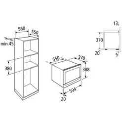 Schock By Glem Gas SMI253IX Forno A Microonde Capacità 25 Litri Potenza 900W Programmazione Elettronica Preimpostata 5 Funzioni Inox -Fornello Italia 59678078 2