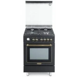 DeLonghi De Longhi PEMA 664 C ED Linea Country Cucina A Gas Libera Installazione Forno Elettrico 4 Fuochi Griglie In Ghisa Classe Energetica A Bruciatore Tripla Corona Coperchio In Cristallo Programmatore Anal -Fornello Italia 59682799 2