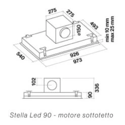Falmec Cappa Cucina Design Stella Soffitto 90 Cm Bianco -Fornello Italia 60388657 4