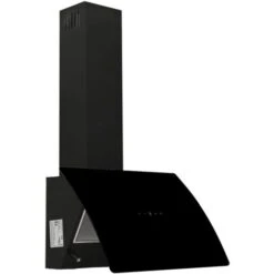 Cappa A Parete 60 Cm In Acciaio E Vetro Temperato Nero VidaXL -Fornello Italia 60870094 4