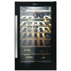 Candy CWC 154 EEL/N Vino Cantina 41 Bottiglie Classe Energetica G (A) 6 Ripiani In Legno + 1 Wine Rack Wifi 85 Cm Nero