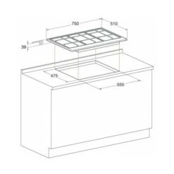 Hotpoint PCN 750 T (AN) R /HA Piano Cottura Gas 5 Fornelli 75 Cm Antracite -Fornello Italia 64504910 4