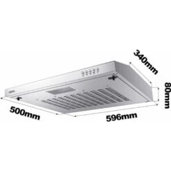 CIARRA 60cm Cappa Da Cucina Integrata: 220m³/h Estrazione, Filtro A Carbone E Grasso -Fornello Italia 64996412 4