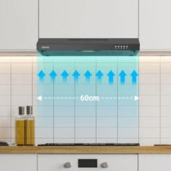 CIARRA 60cm Cappa Da Cucina Integrata CBCB6903 - Nero: 220m³/h Estrazione, 3 Livelli Di Potenza -Fornello Italia 64996417 3