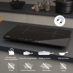 CIARRA Piastra Ad Induzione Portatile Con Doppia Zona Cottura E Controllo Touch - Nero 3500W -Fornello Italia 64996419 4
