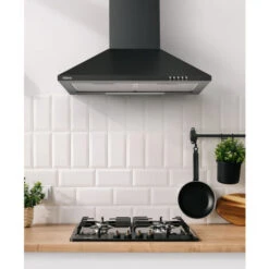 CIARRA Cappa A Parete Piramide 60cm 201BK60 - Nero: 350m³/h Estrazione, 3 Livelli Di Potenza, Filtro A Carbone E Grasso -Fornello Italia 64996425 3