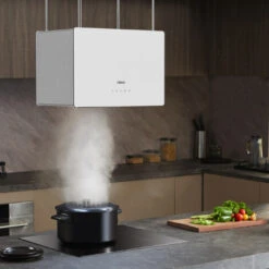 CIARRA Cappa A Isola Smart 48cm CD4850S - Bianco, 3 Velocità, Estrazione 650m³/h, Controllo Wi-Fi, Filtri Rimovibili E Lavabili -Fornello Italia 64996427 4